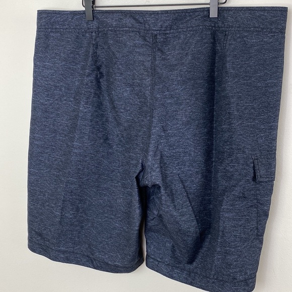 Old Navy Mens Heathered Charcoal Cargo Swim Shorts XXL Quick-Dry Polyester - Picture 2 of 6